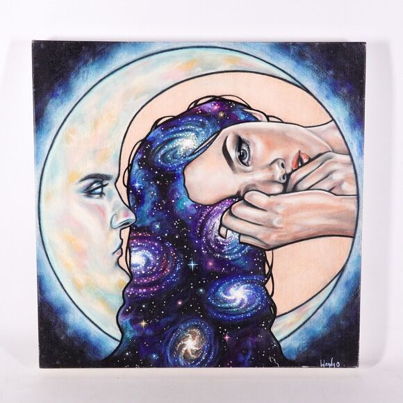 Celestial Universe Luna Lunar Moon Goddess Galaxy Artwork Decor Art Canvas Print